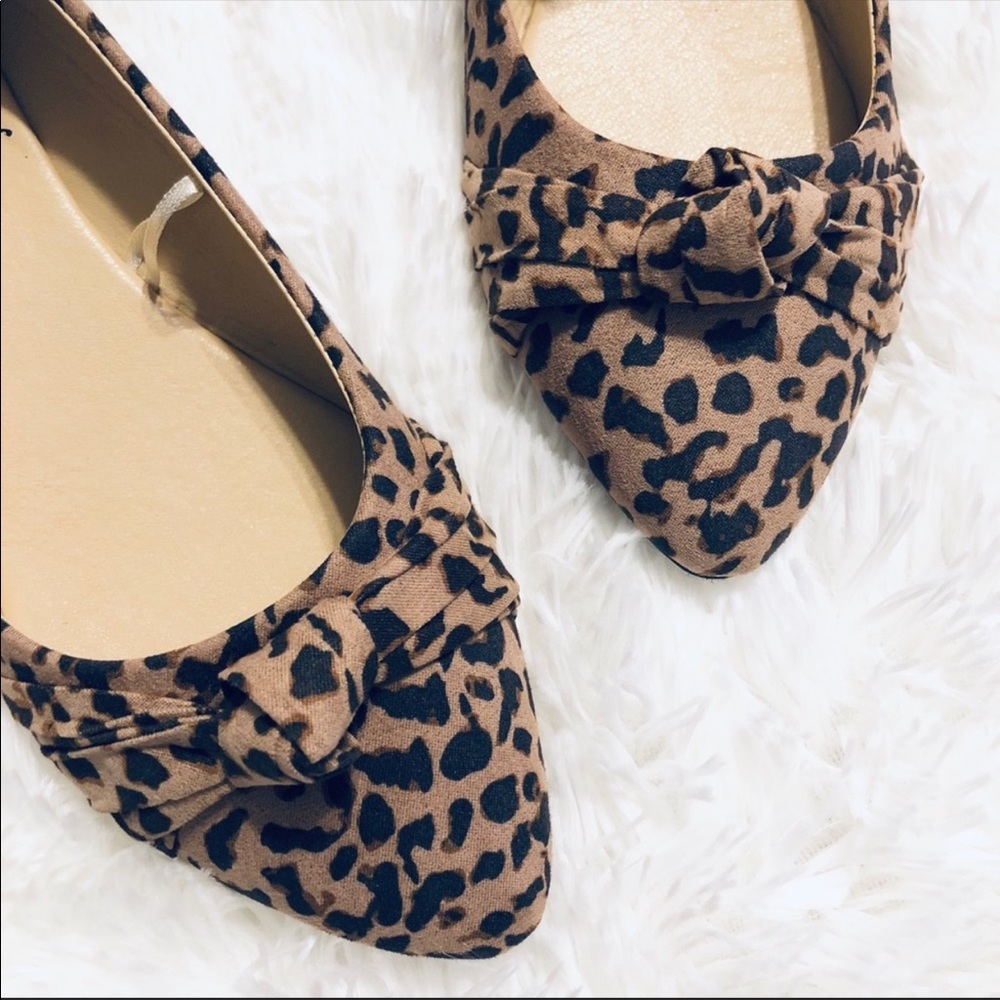 Sole Mates Leopard Top Knot Flats